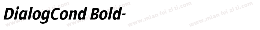DialogCond Bold字体转换
